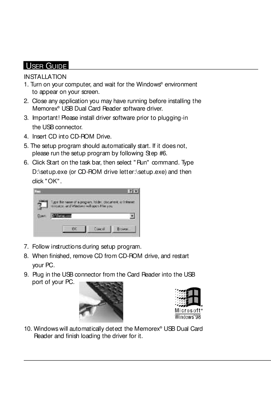 Memorex 53954739 warranty Installation 