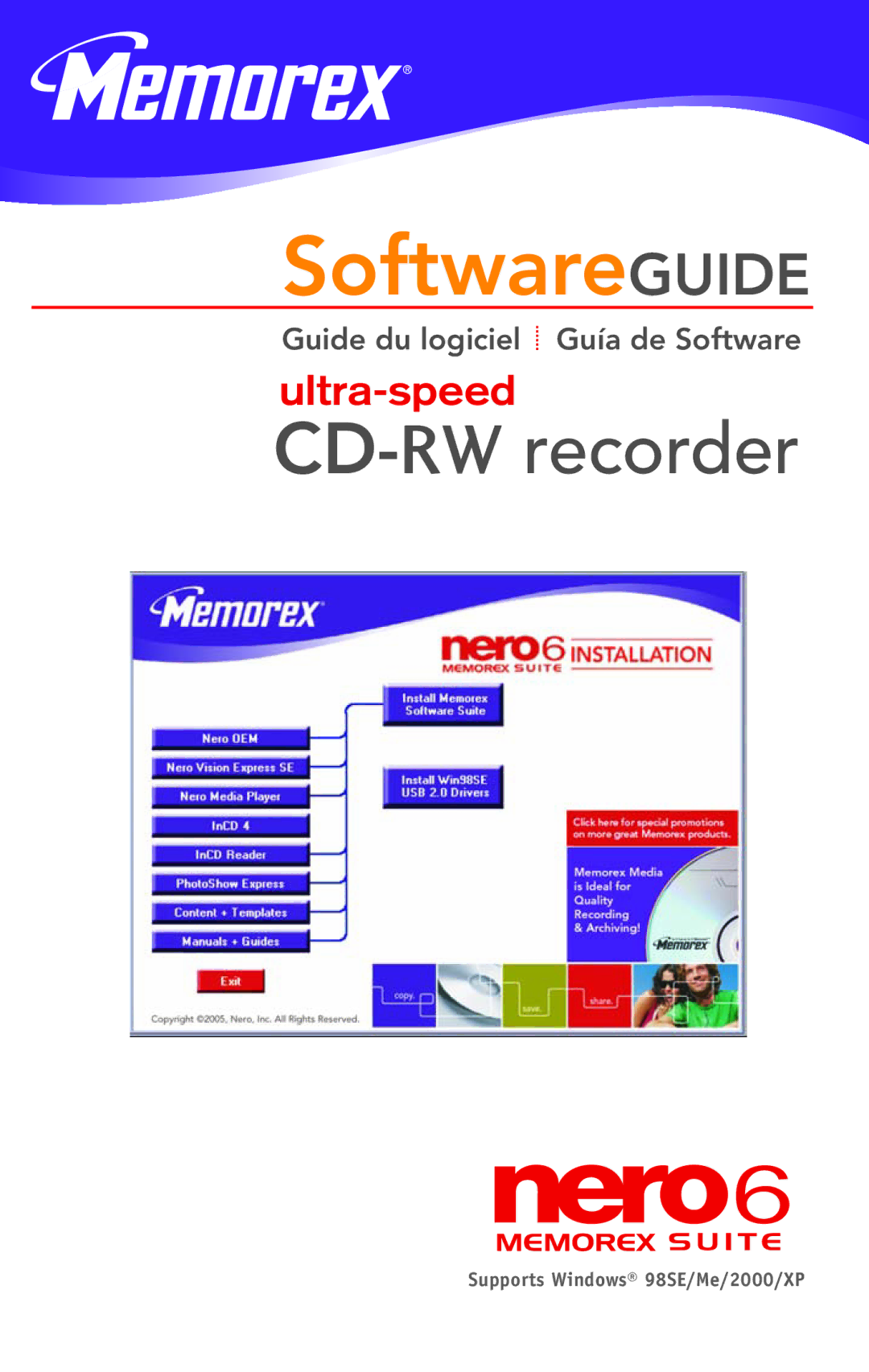 Memorex 6 manual SoftwareGUIDE 