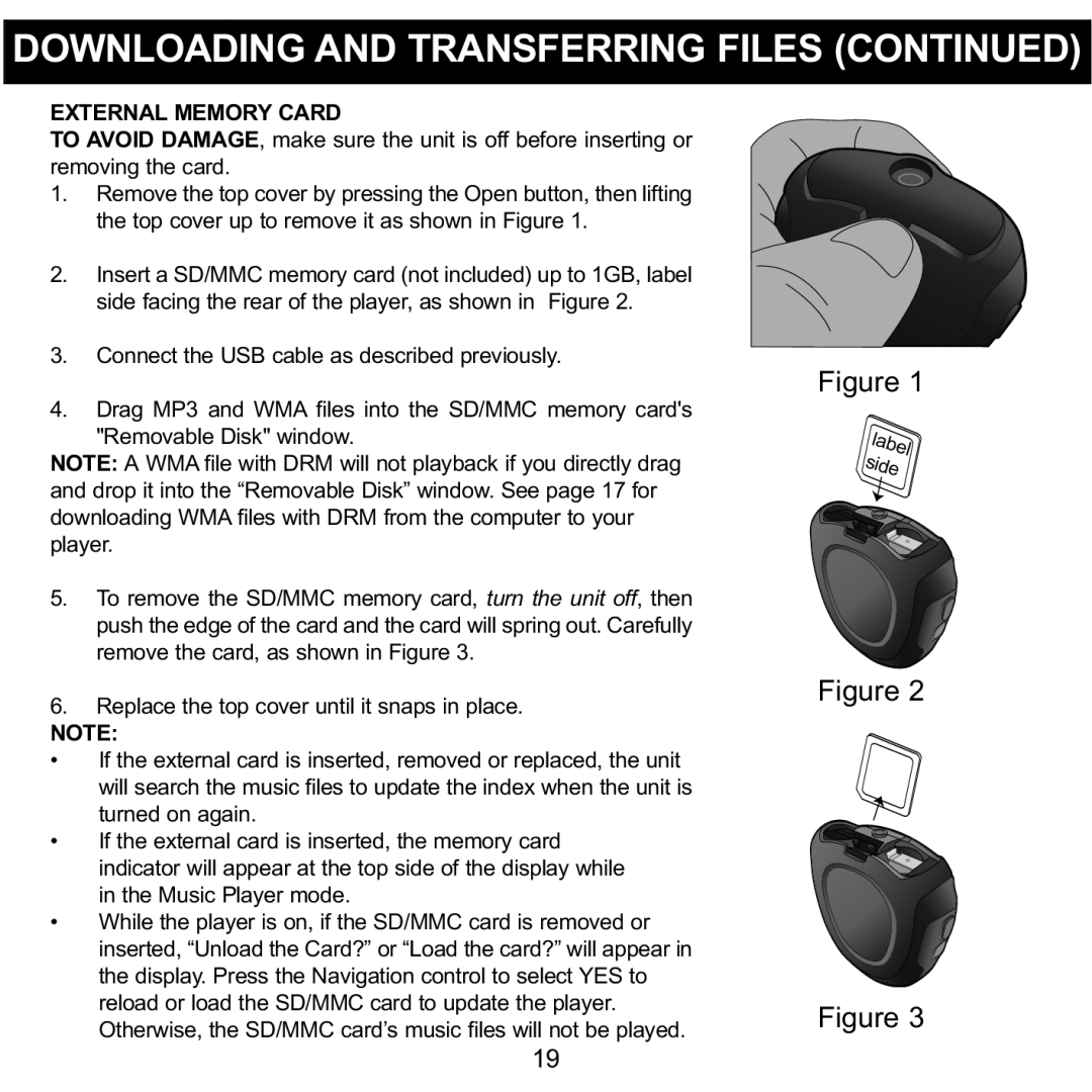 Memorex 8564 manual Downloading and Transferring Files 