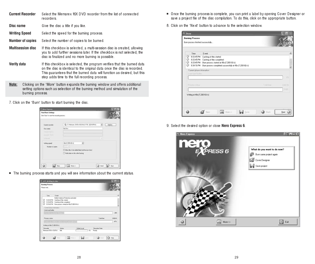 Memorex 8X software manual 