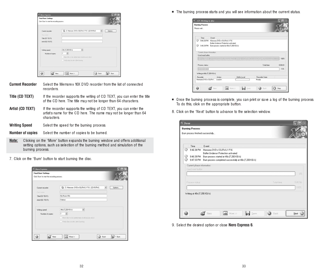 Memorex 8X software manual 