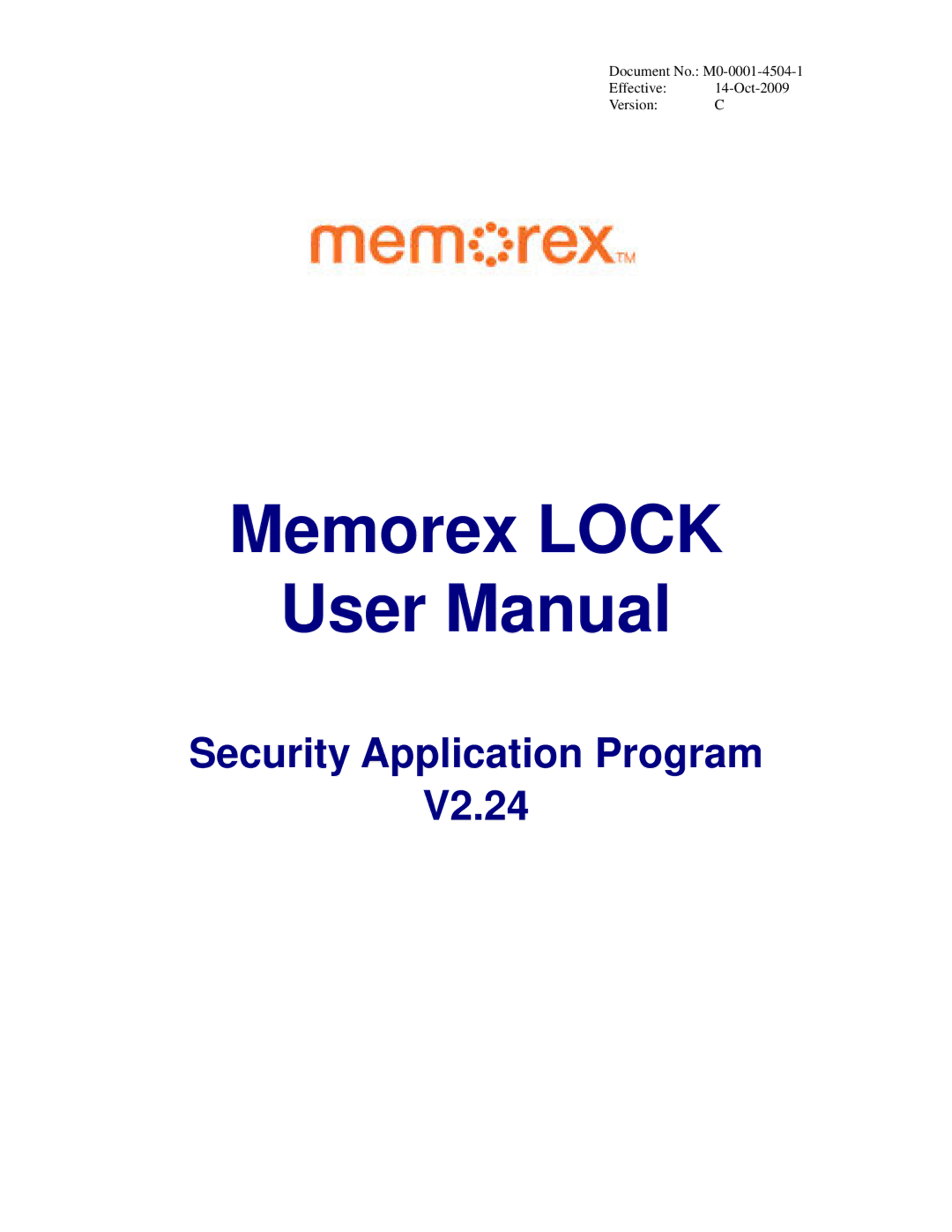 Memorex user manual Memorex Lock 