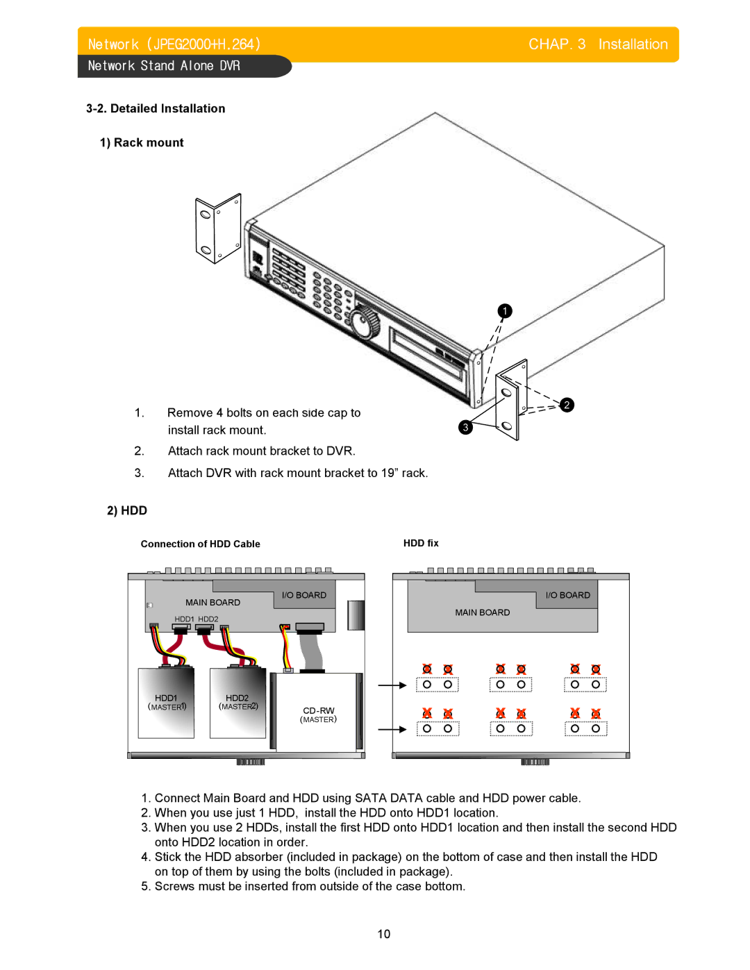 Memorex DVR H264 user manual Chap Installation 