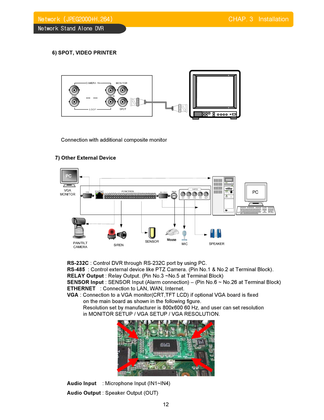 Memorex DVR H264 user manual SPOT, Video Printer 