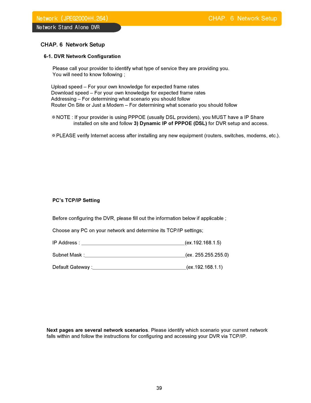 Memorex DVR H264 user manual Chap Network Setup 