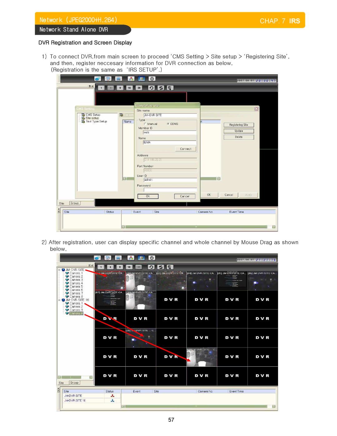 Memorex DVR H264 user manual DVR Registration and Screen Display 