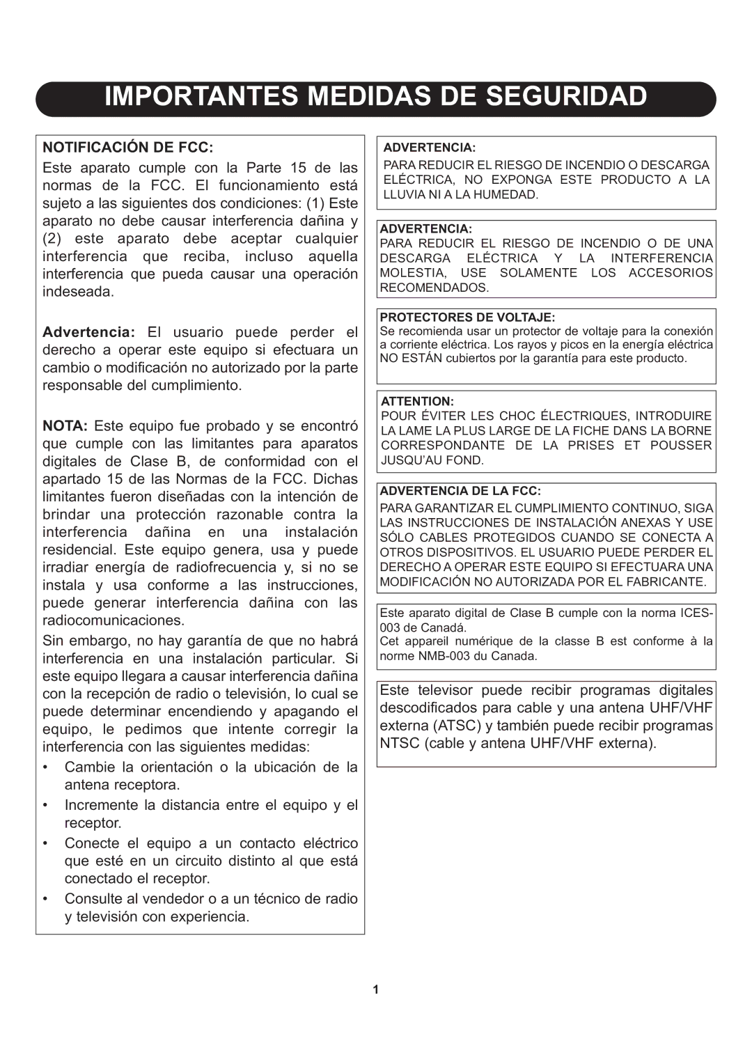 Memorex Flat Screen Tv manual Importantes Medidas DE Seguridad 