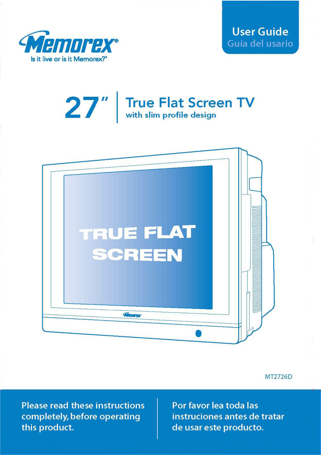 Memorex Flat Screen Tv manual 