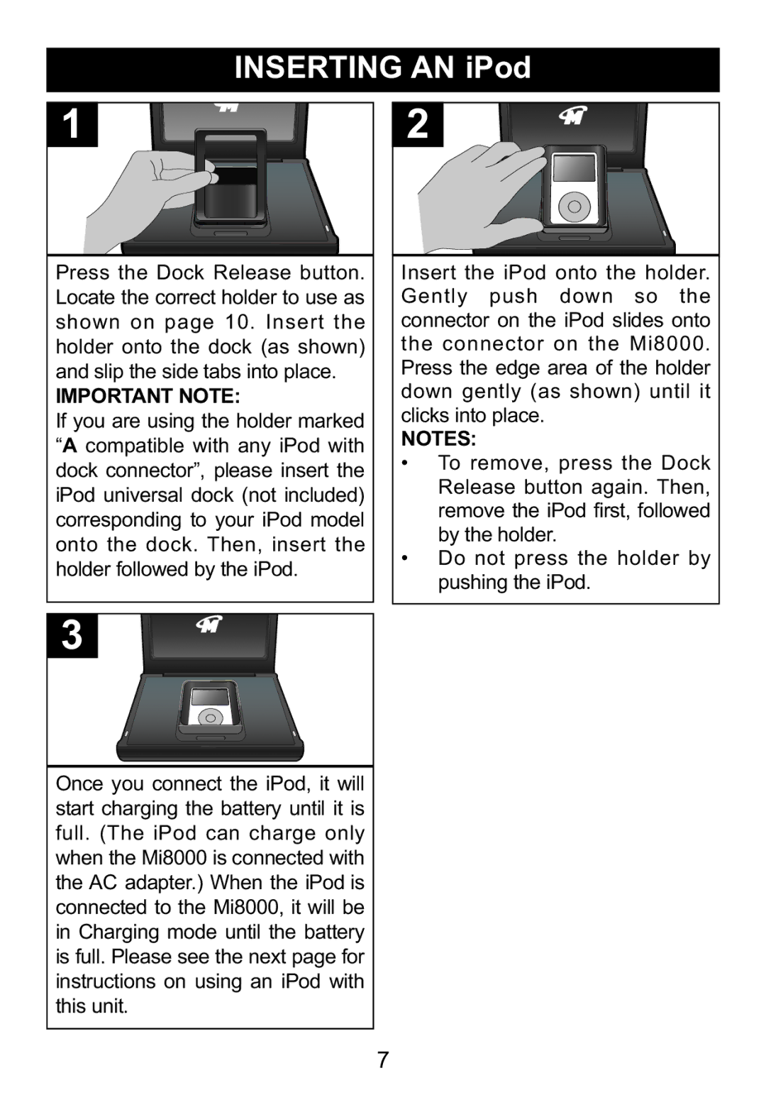 Memorex iFlipTM manual Important Note 