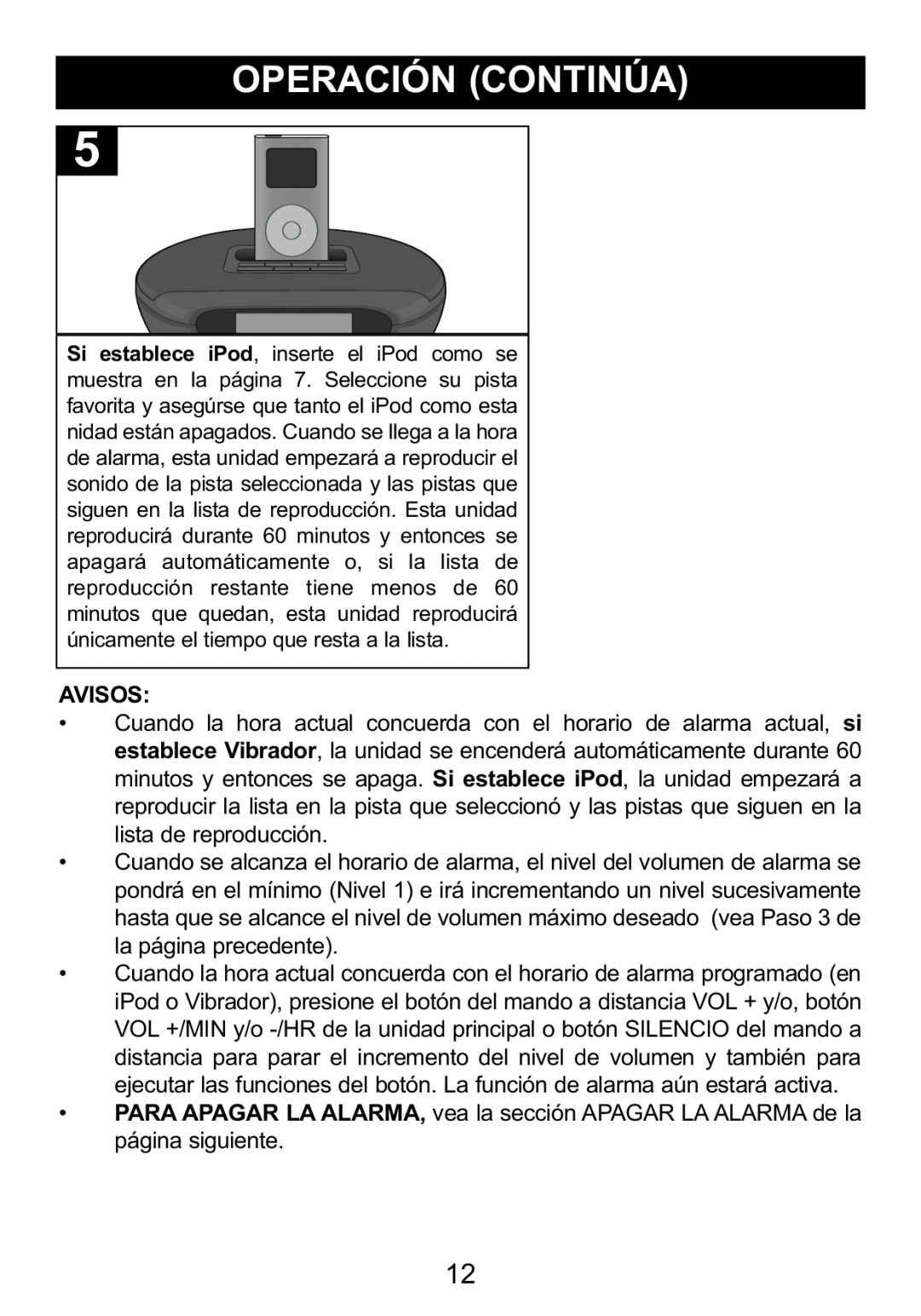 Memorex M12001 manual Avisos 