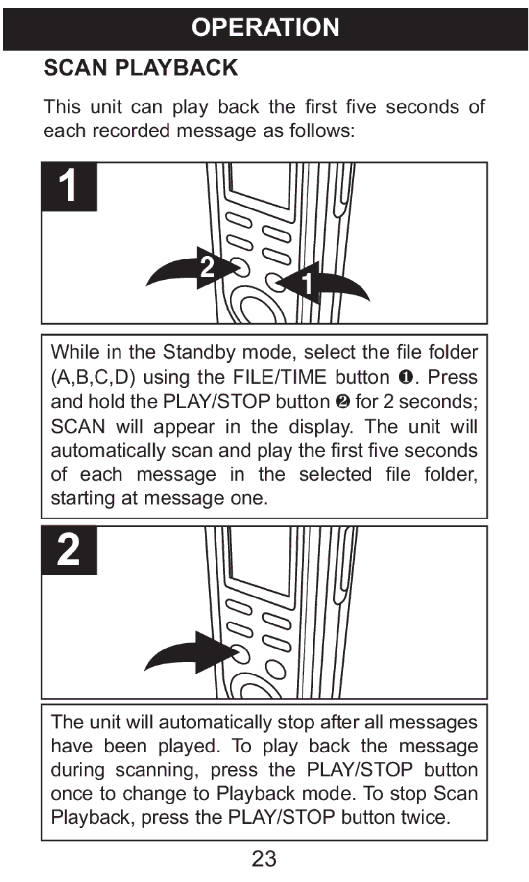 Memorex MB2059B manual Scan Playback 