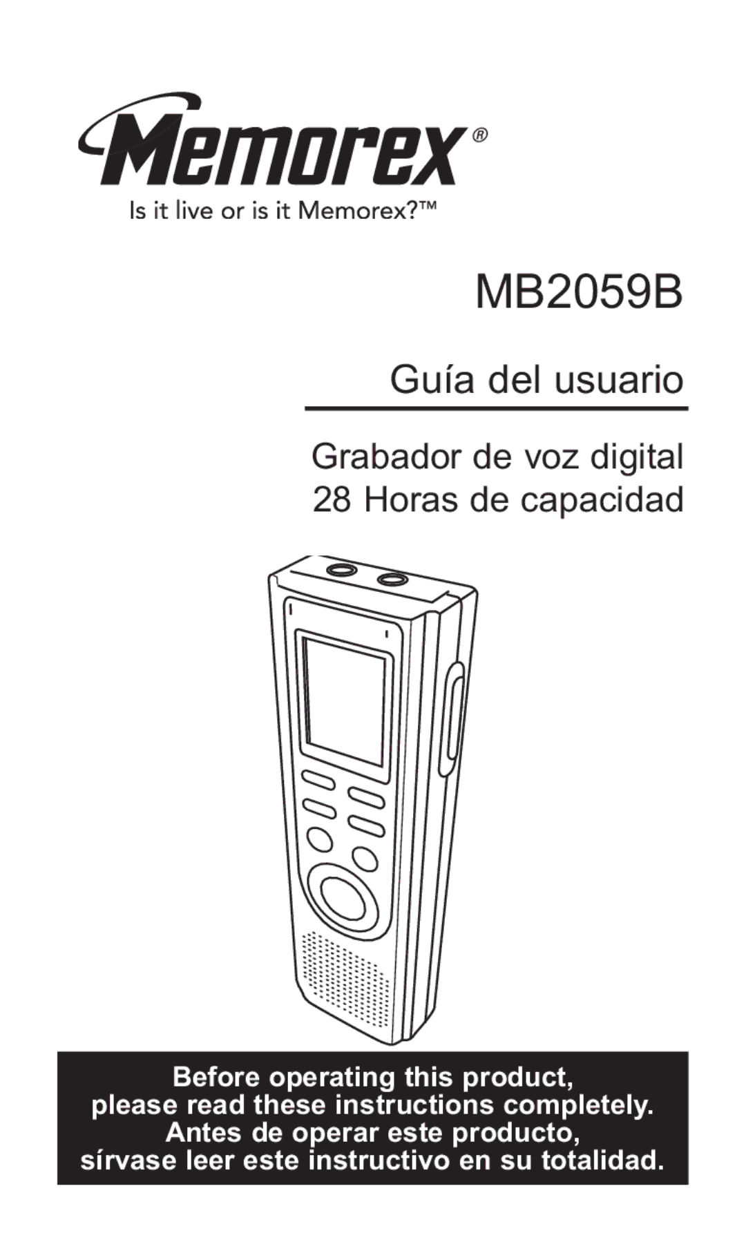 Memorex MB2059B manual 