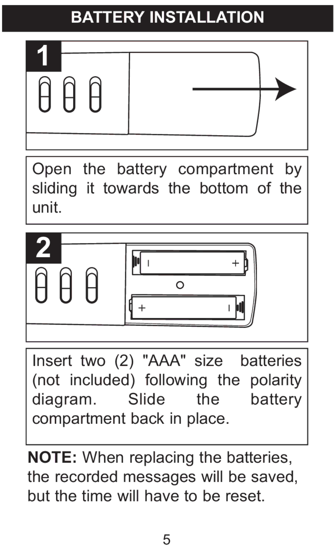 Memorex MB2059B manual Battery Installation 