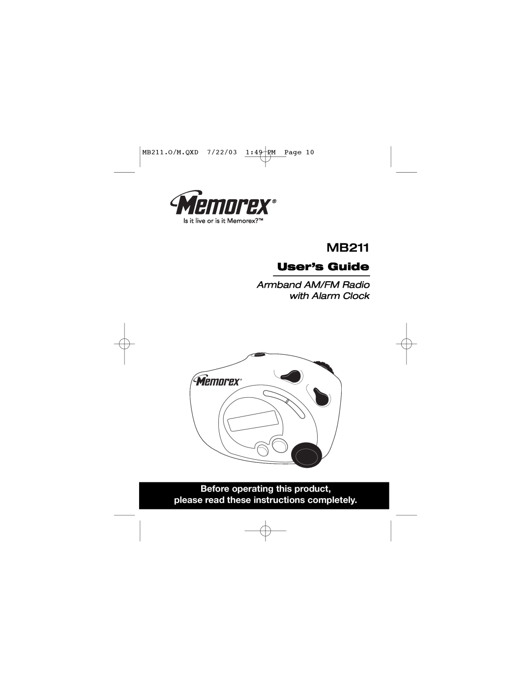 Memorex MB211 manual Before operating this product, please read these instructions completely, User’s Guide 