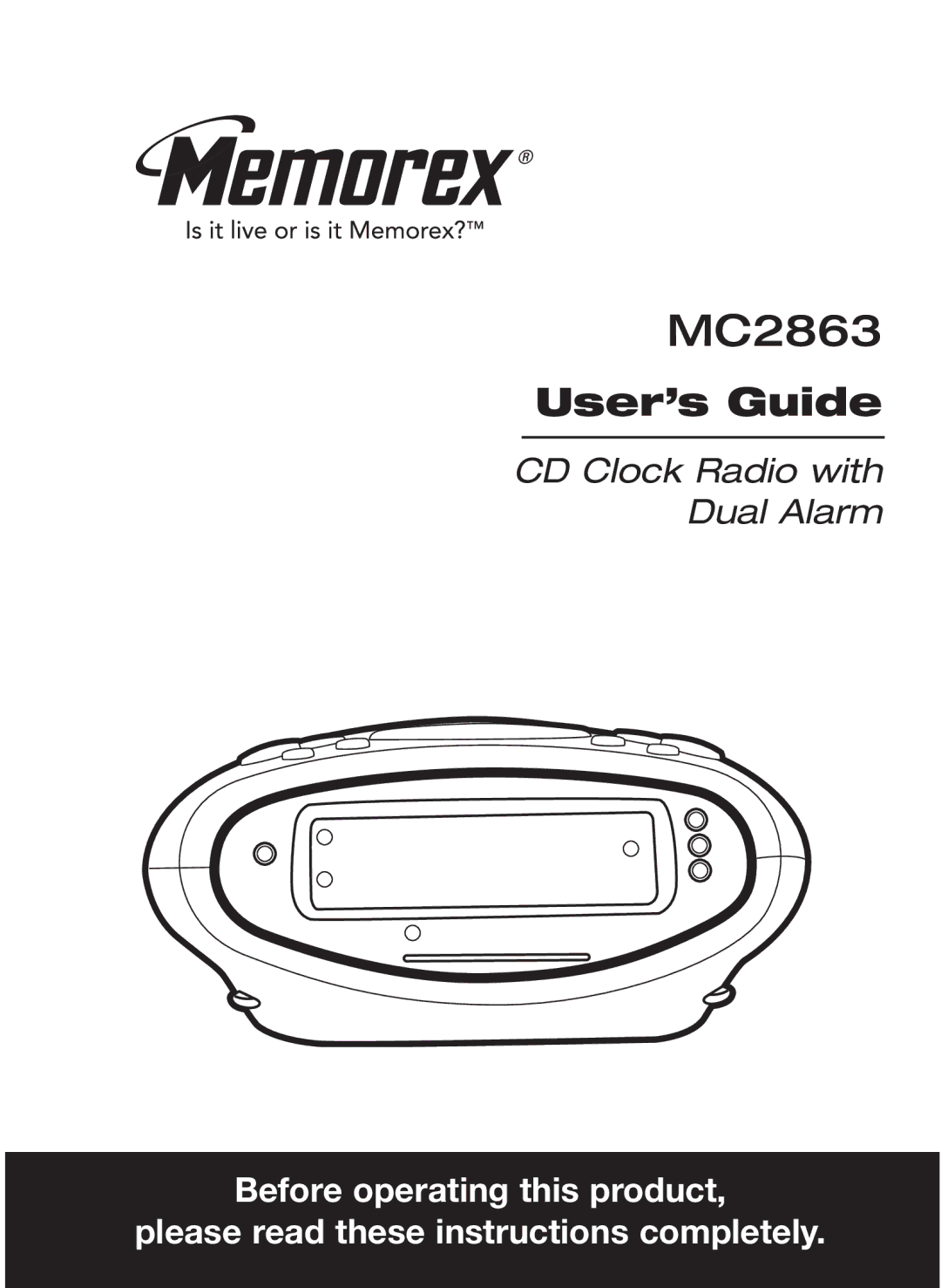 Memorex MC2863 manual 