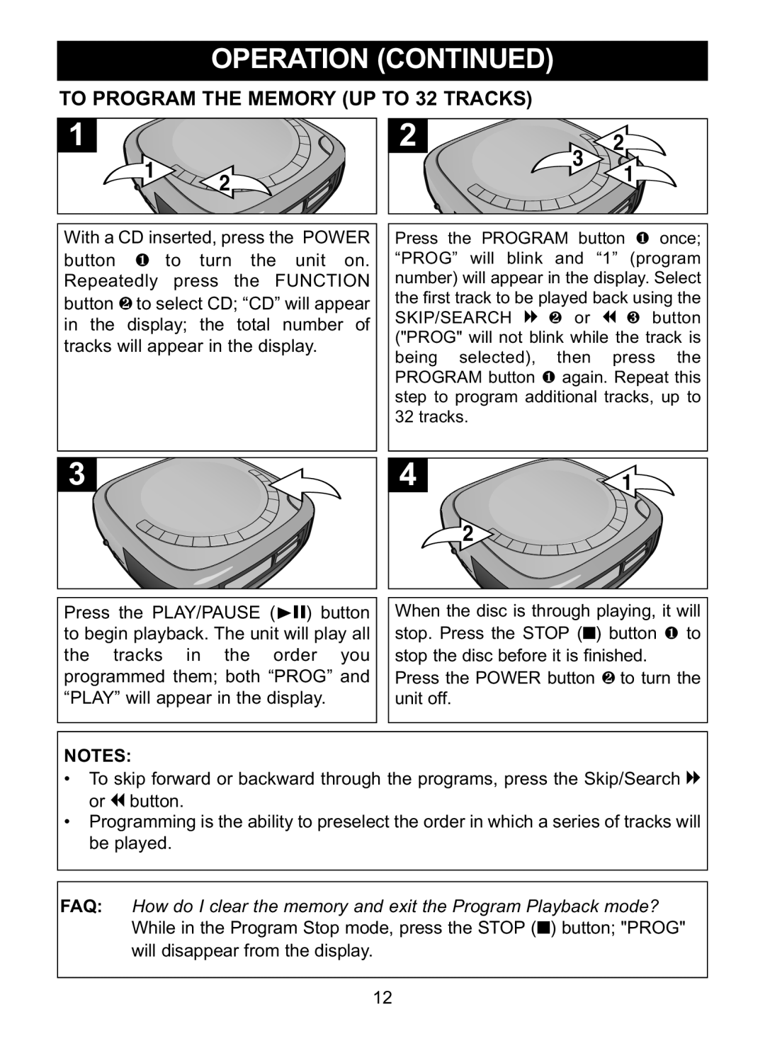 Memorex MC2864 manual To Program the Memory UP to 32 Tracks 