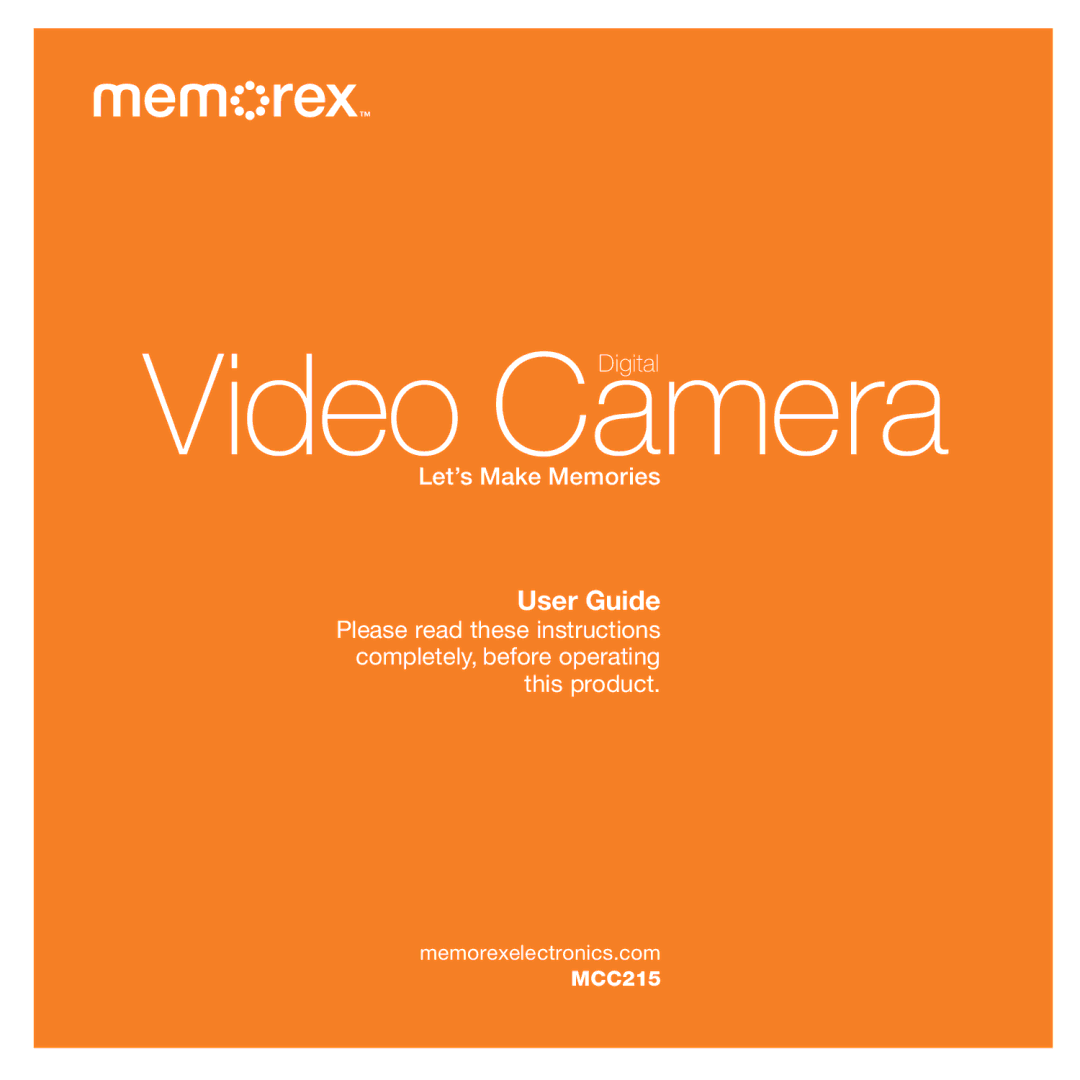 Memorex MCC215 manual Video CameraDigital 