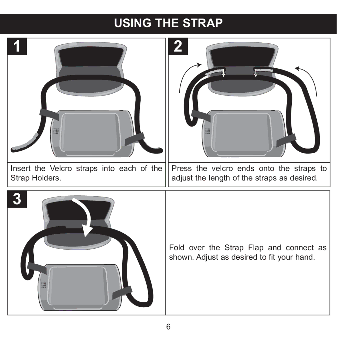 Memorex MCC215 manual Using the Strap 