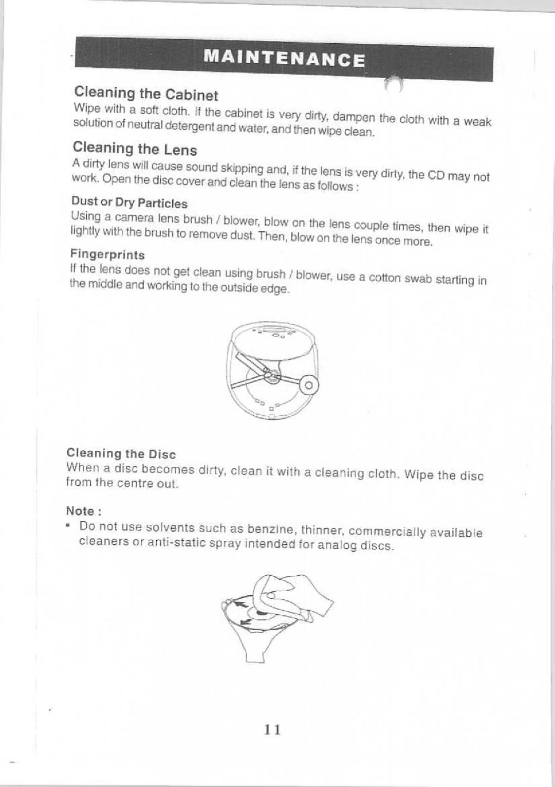 Memorex MD6126CP, MD6115 manual 