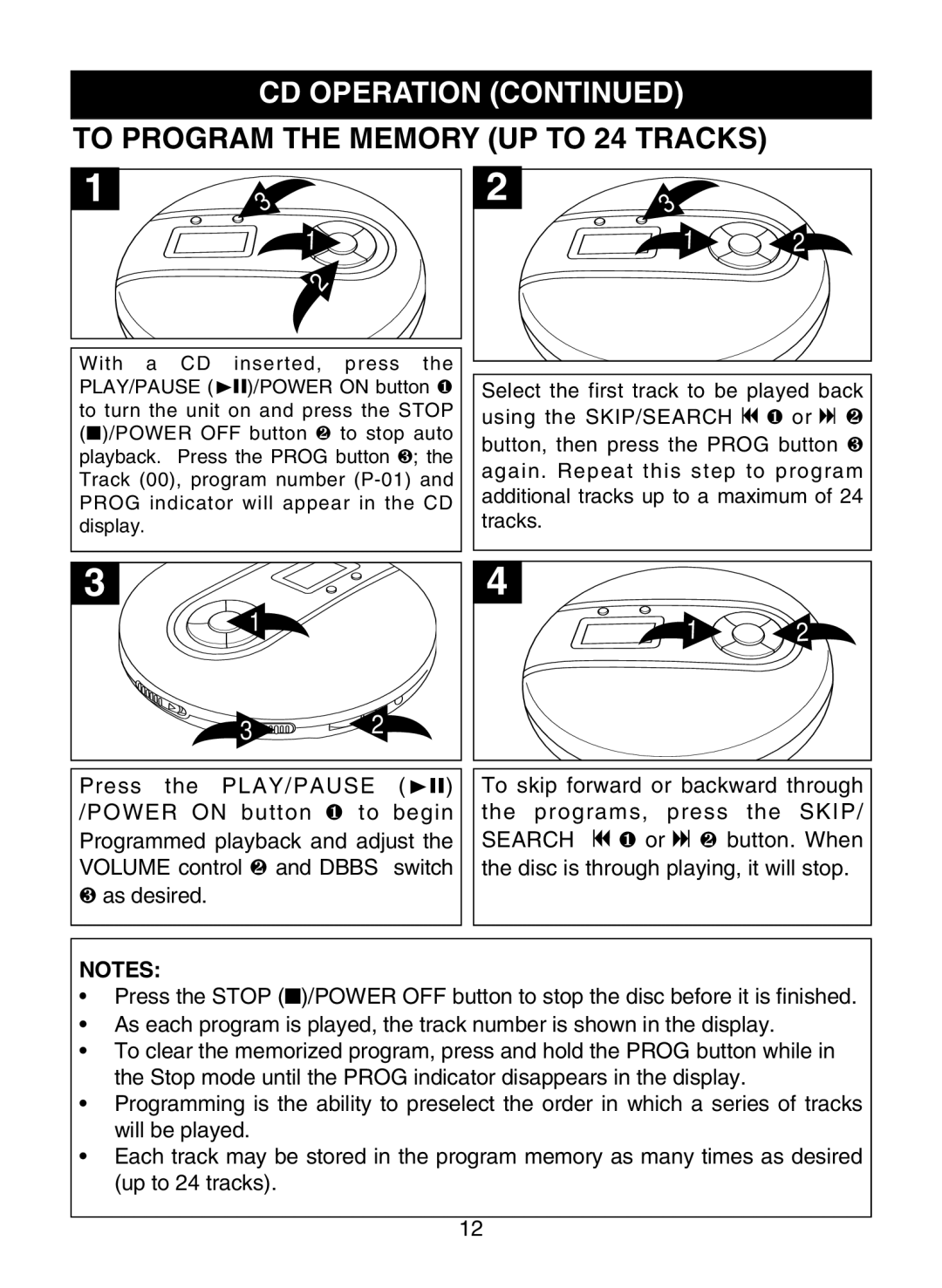 Memorex MD6443 manual To Program the Memory UP to 24 Tracks 