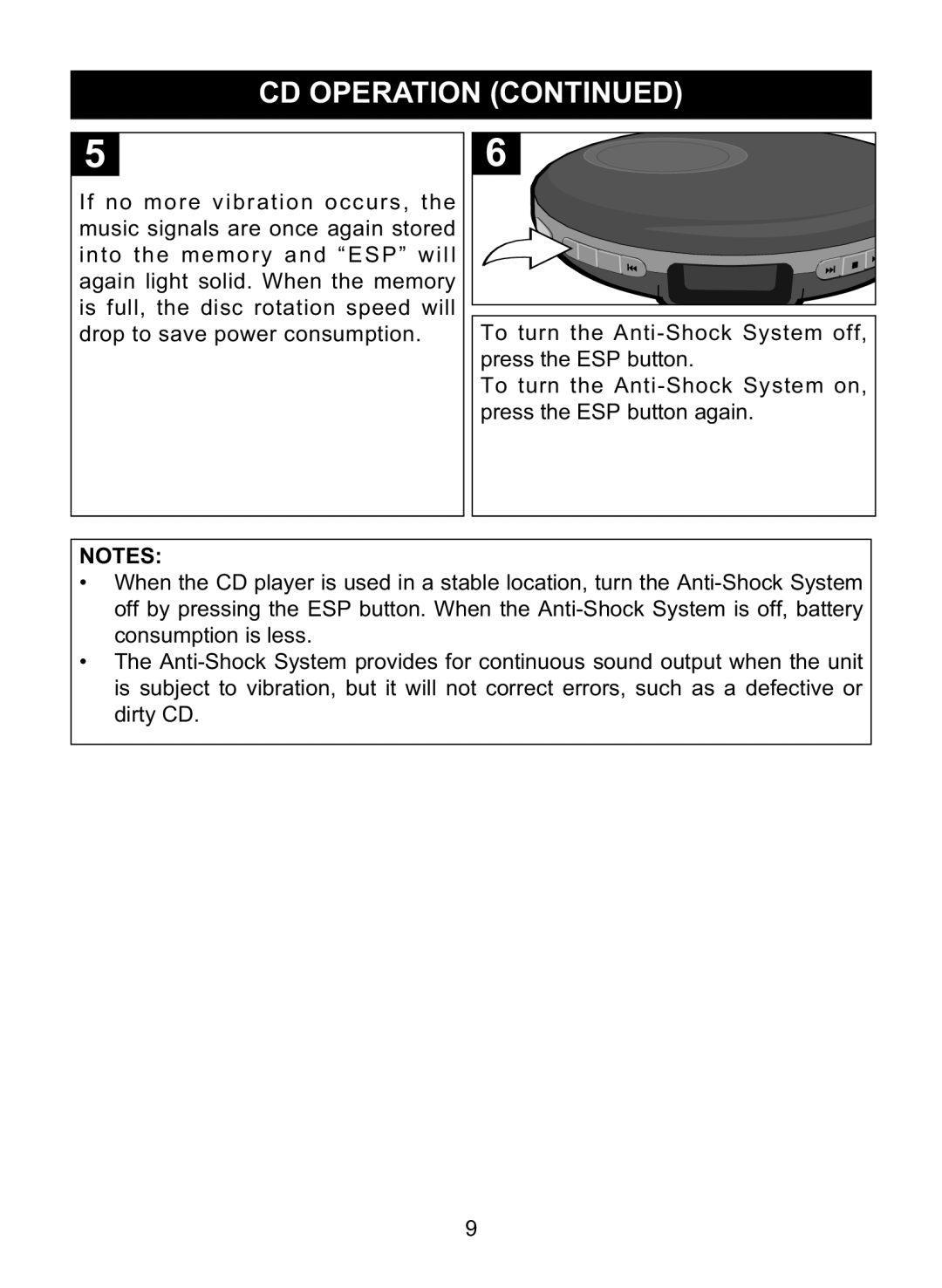 Memorex MD6447 manual CD Operation 