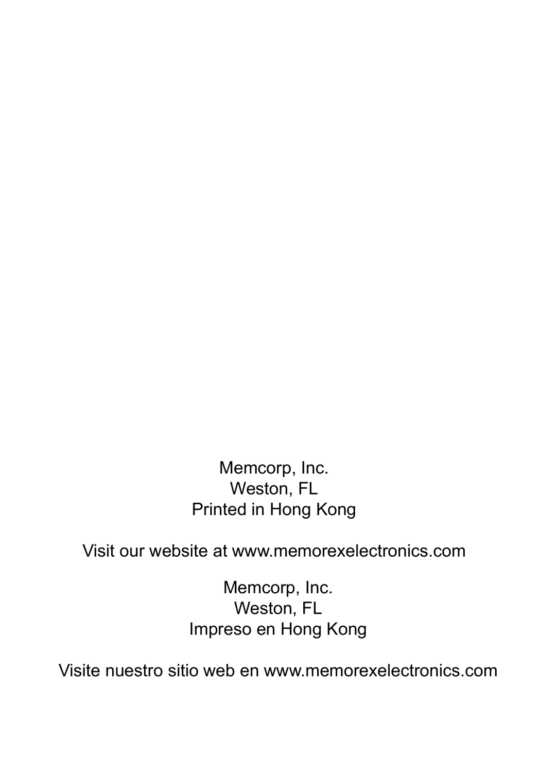 Memorex MD6447 manual Memcorp, Inc Weston, FL Impreso en Hong Kong 