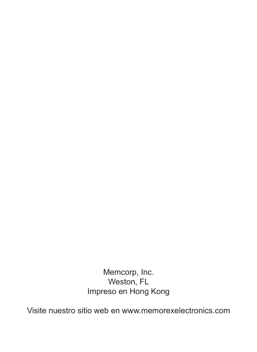 Memorex MD6460 manual Memcorp, Inc Weston, FL Impreso en Hong Kong 