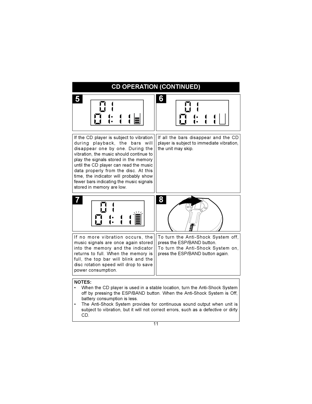 Memorex MD6810PLL manual CD Operation 