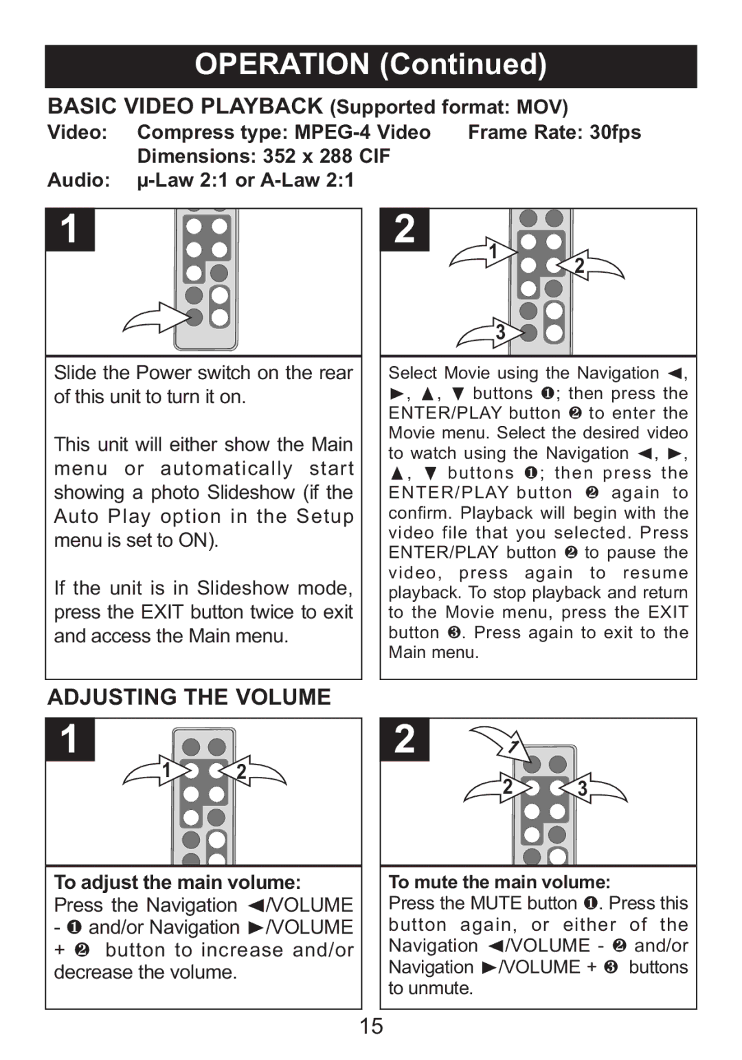 Memorex MDF8402-LWD, MDF8402-DWD manual To adjust the main volume 