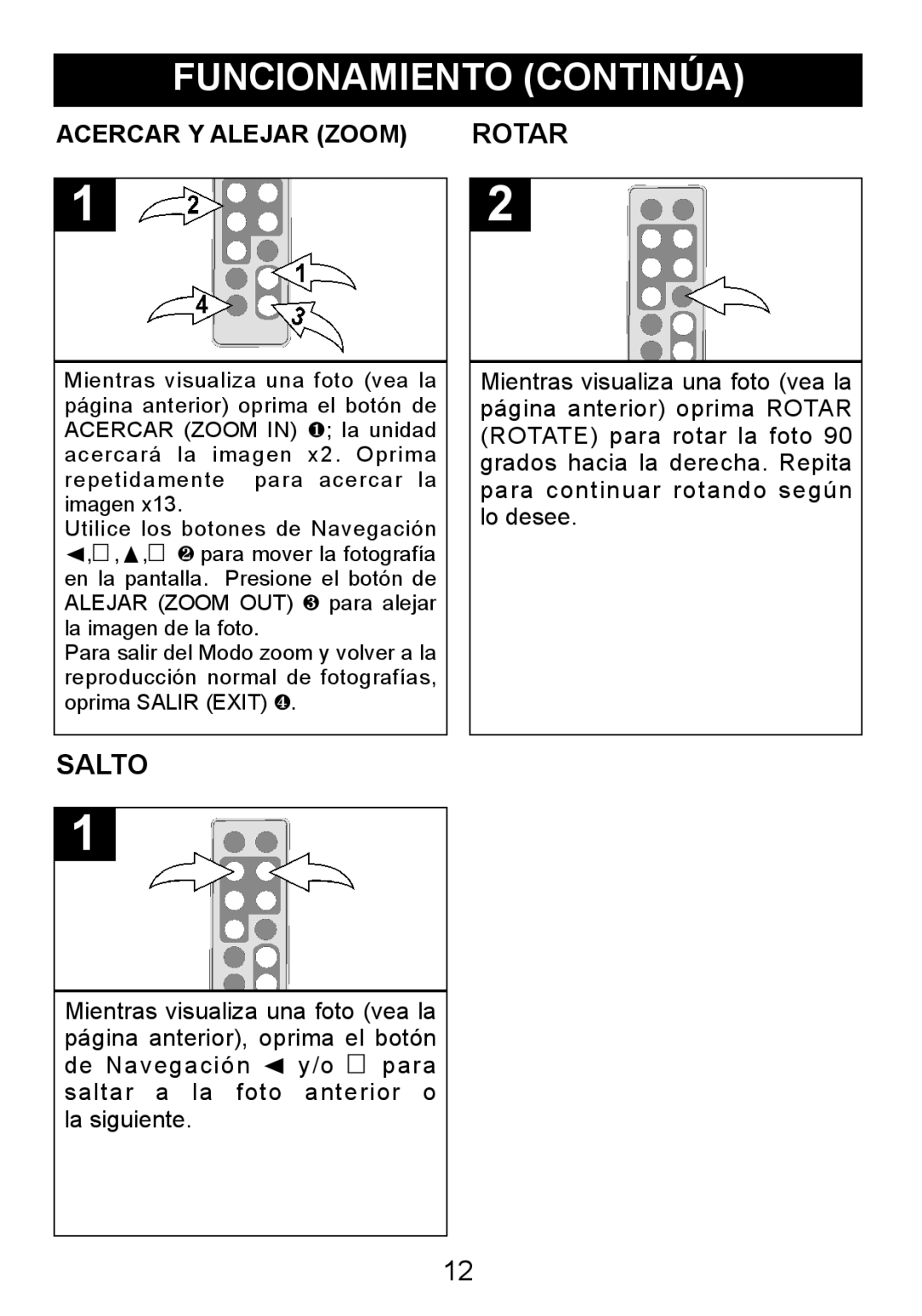 Memorex MDF8402-LWD, MDF8402-DWD manual Rotar, Salto 