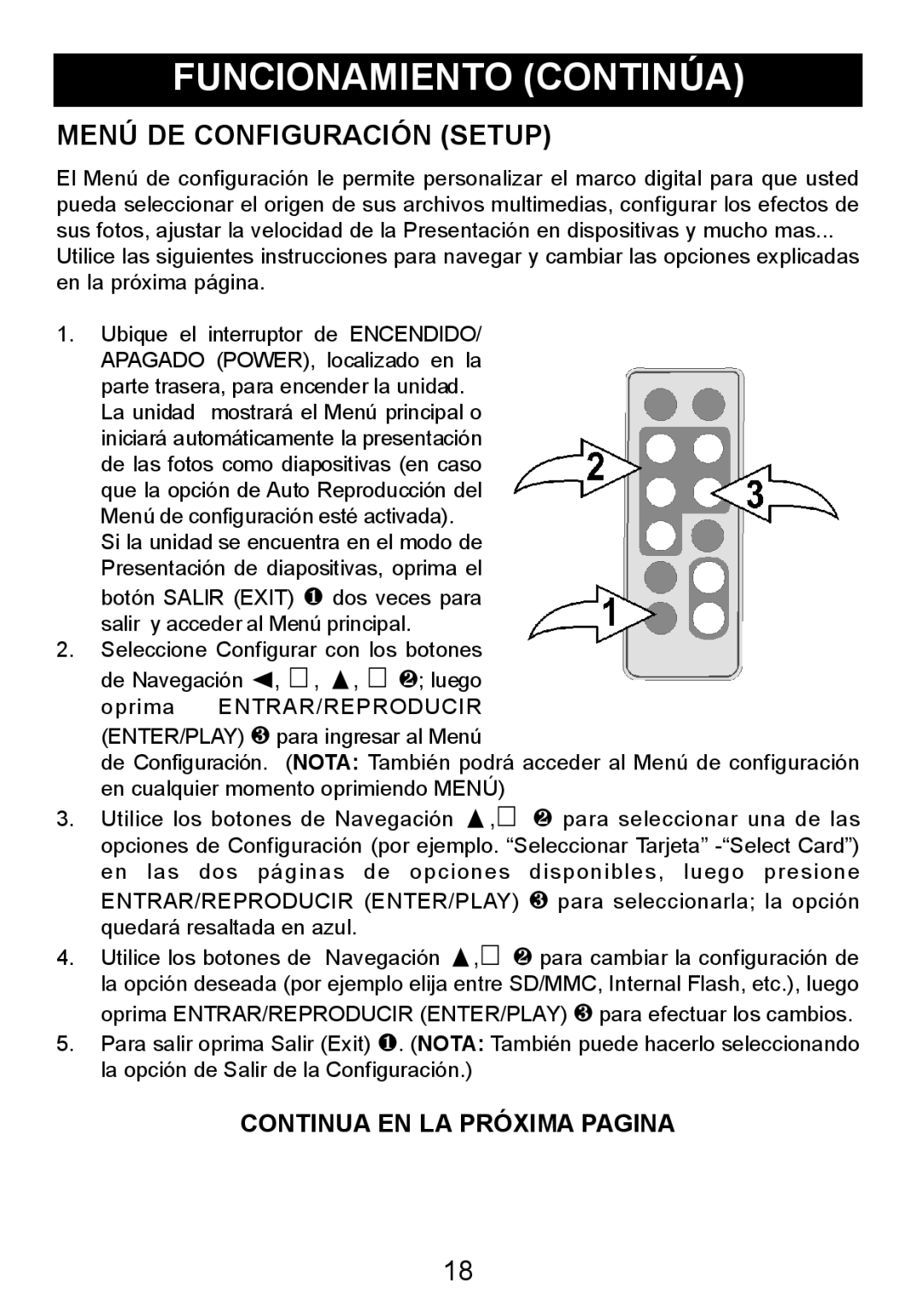 Memorex MDF8402-LWD, MDF8402-DWD manual Menú DE Configuración Setup 