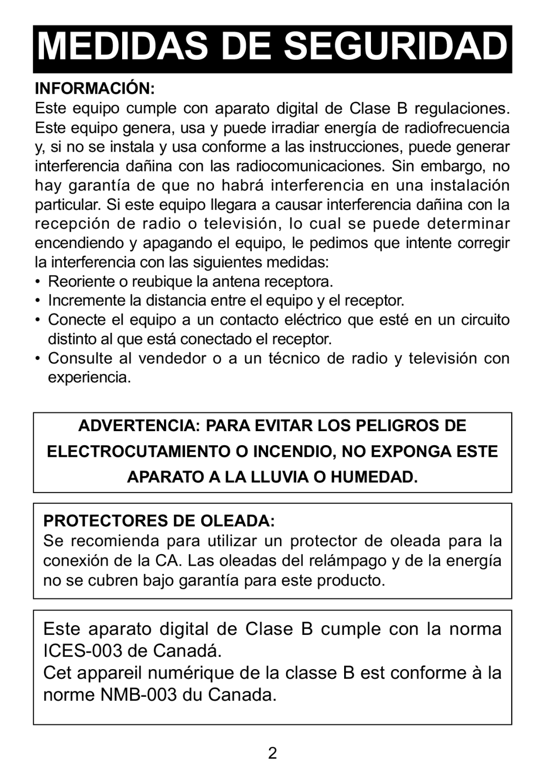 Memorex Mi1006 manual Medidas DE Seguridad 