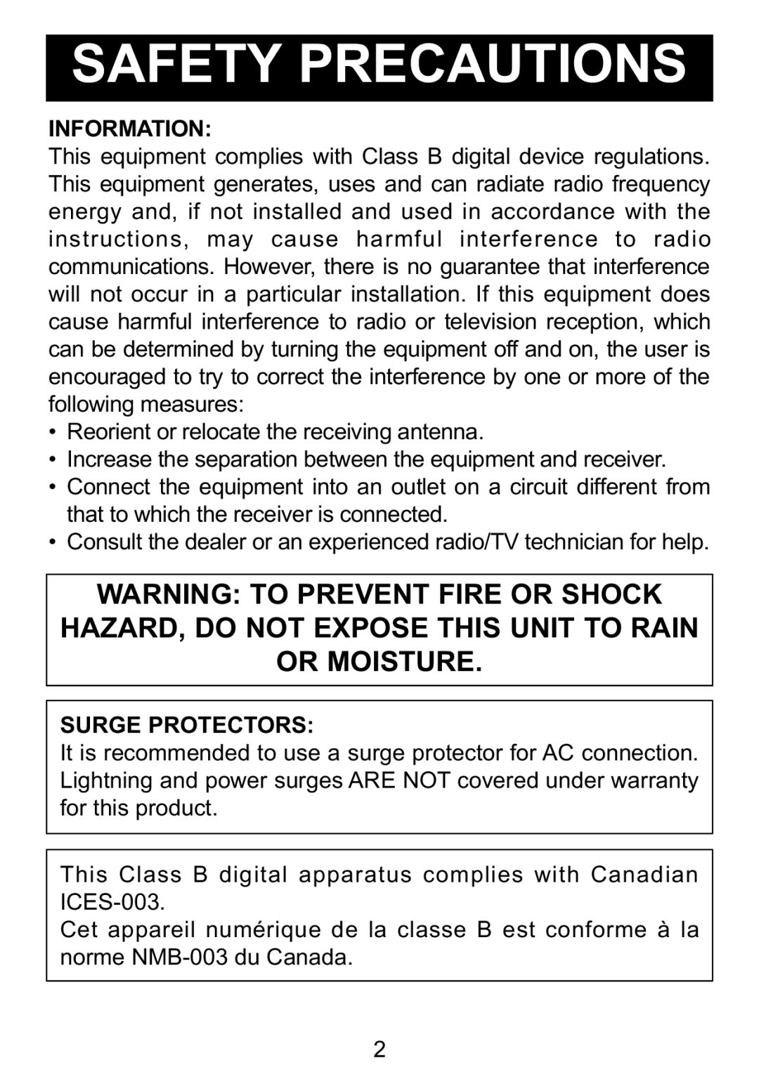 Memorex Mi1006 manual Information, Surge Protectors 