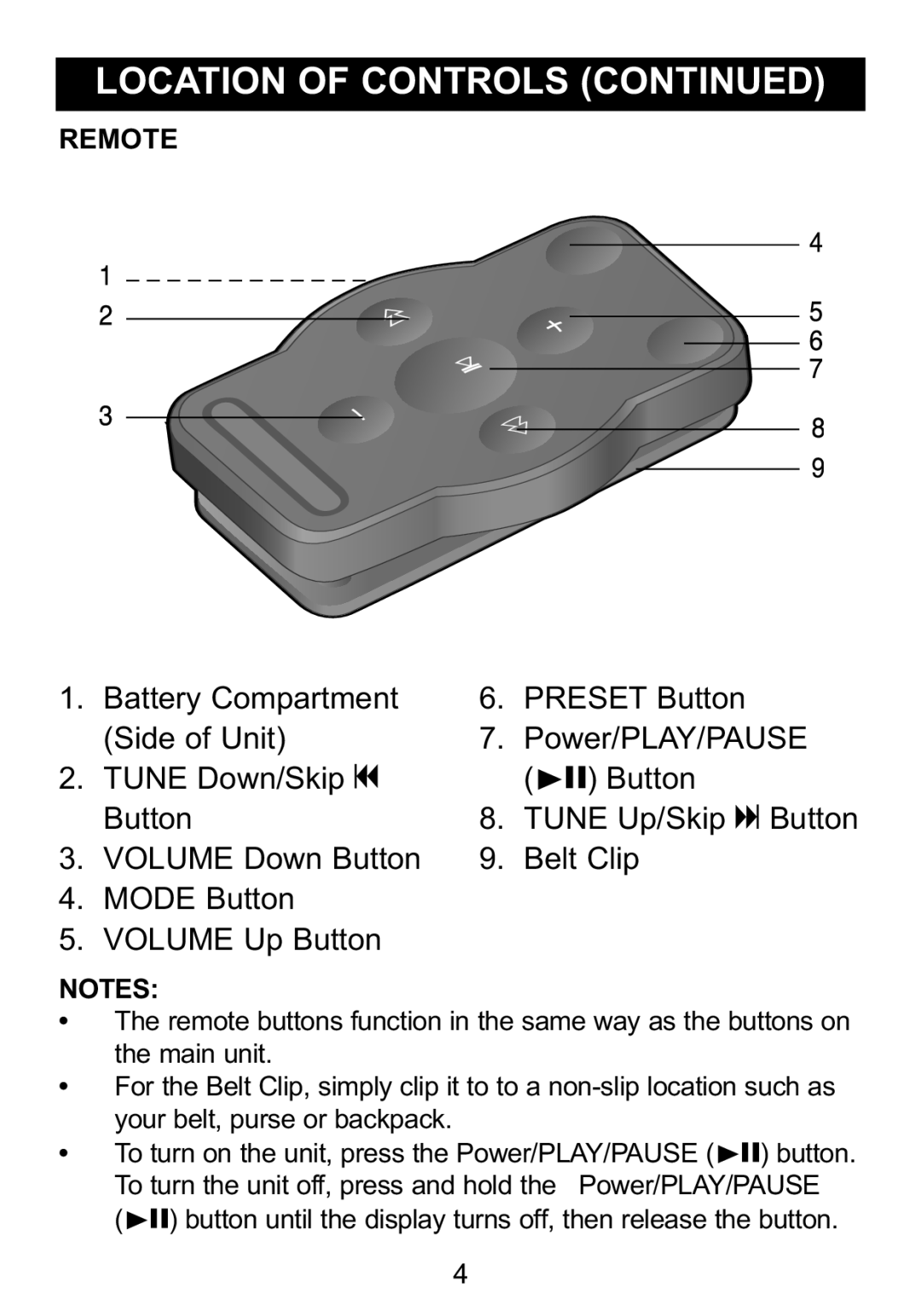 Memorex Mi1006 manual Battery Compartment 