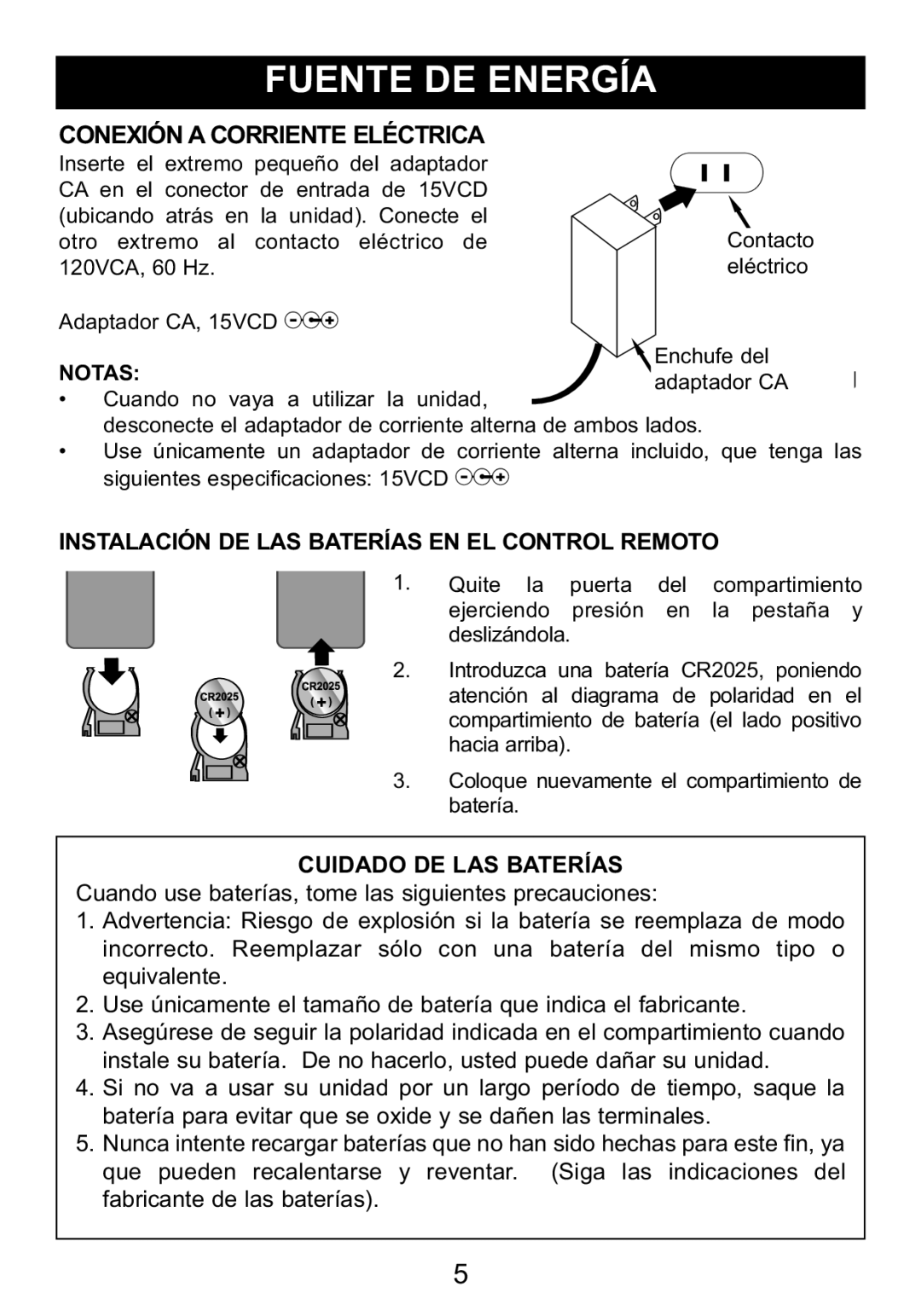 Memorex Mi2031-BLK, Mi2031-PNK manual Conexión a Corriente Eléctrica 