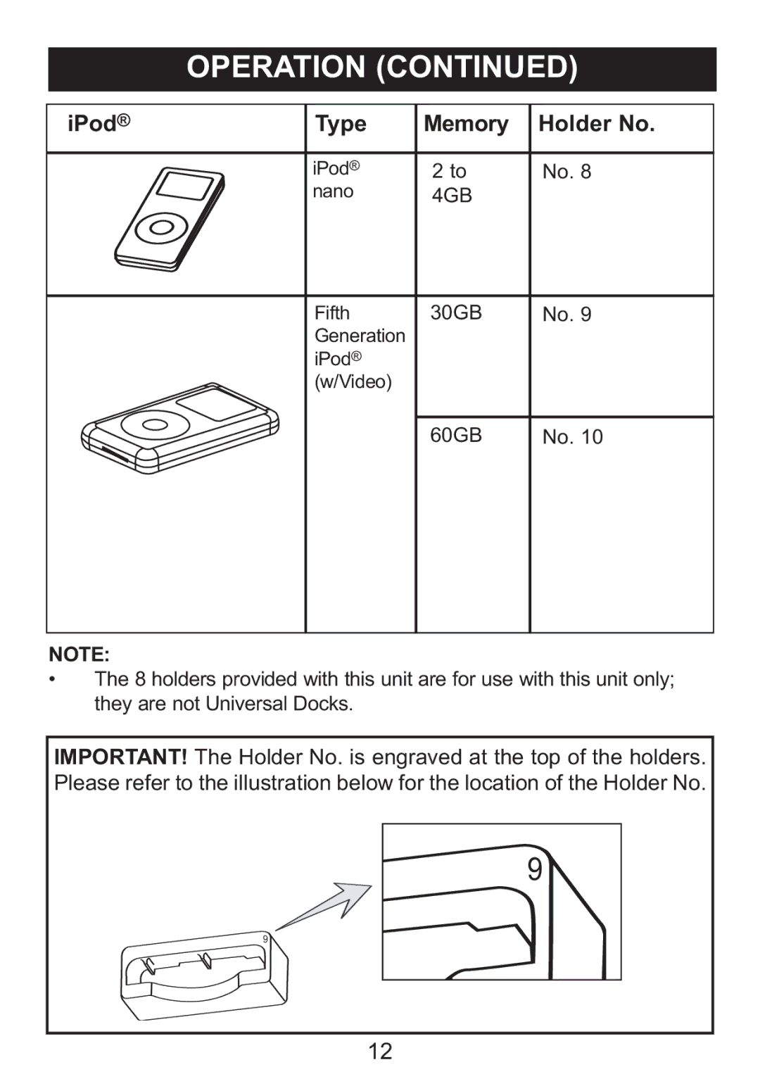 Memorex MI3005 manual 4GB 