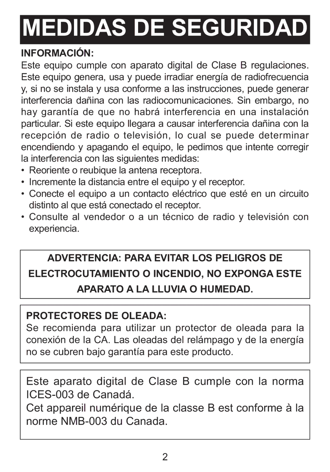 Memorex Mi4004 manual Medidas DE Seguridad 