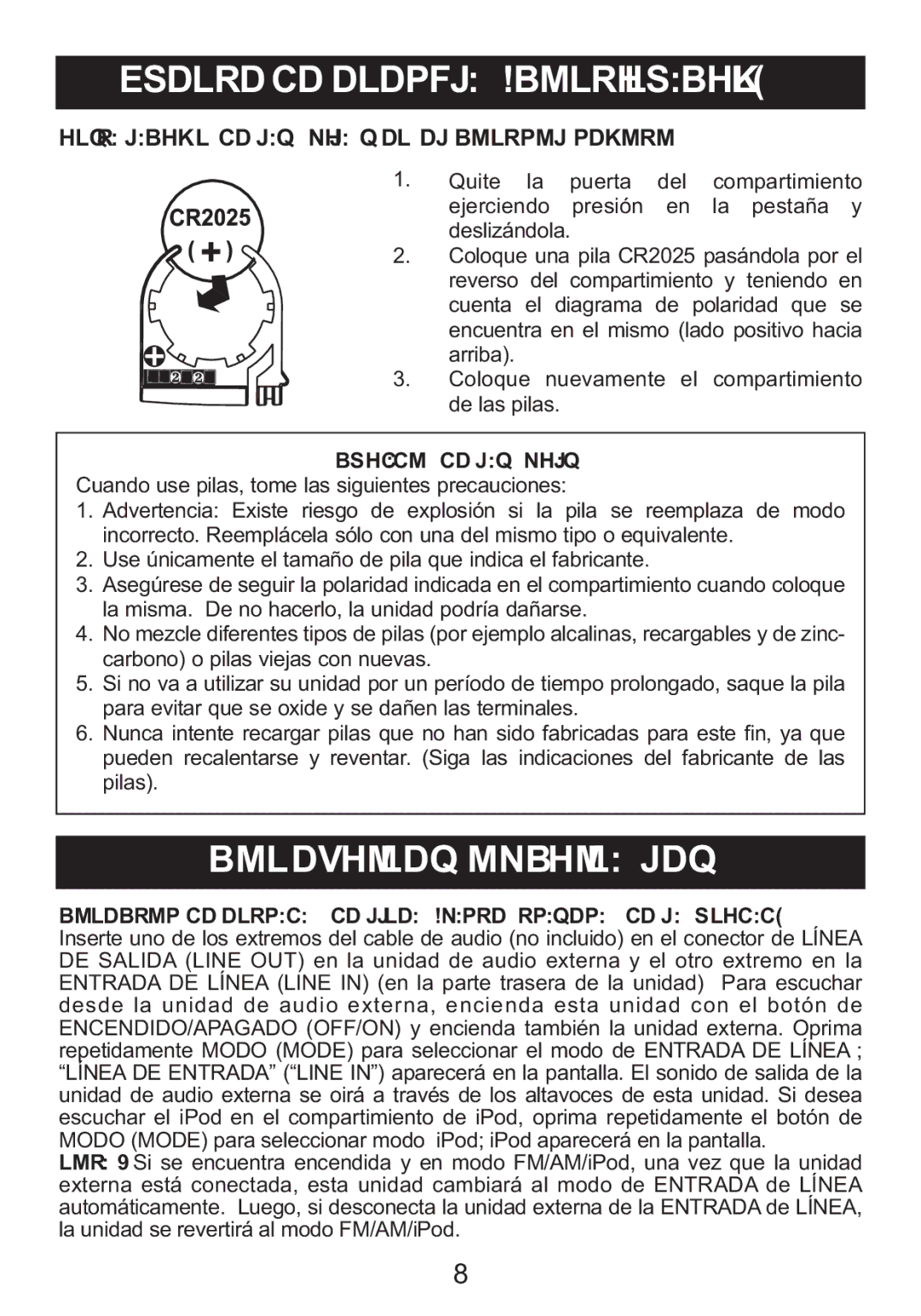 Memorex Mi4014 manual Instalación DE LAS Pilas EN EL Control Remoto, Cuidado DE LAS Pilas 