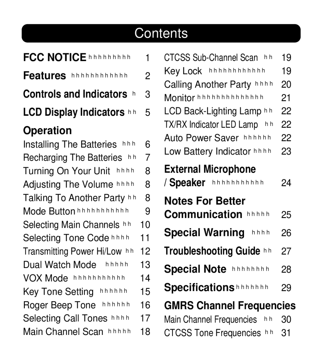 Memorex MK1995 instruction manual Contents 