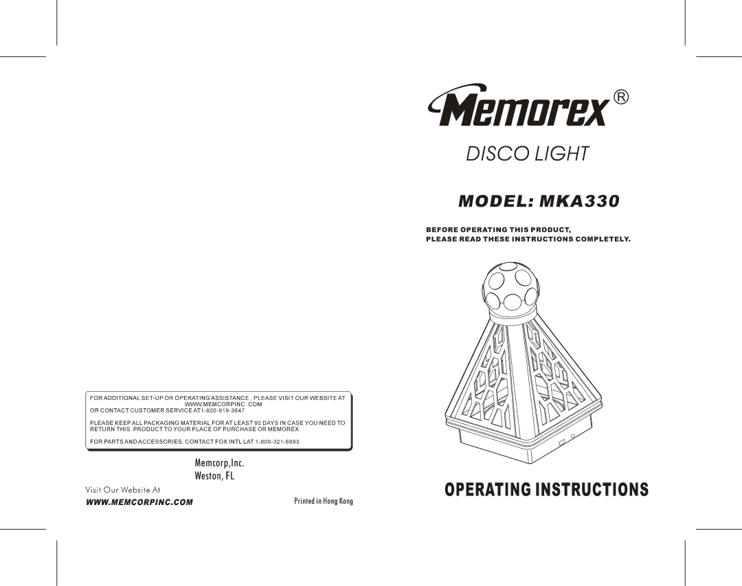 Memorex MKA330 manual 