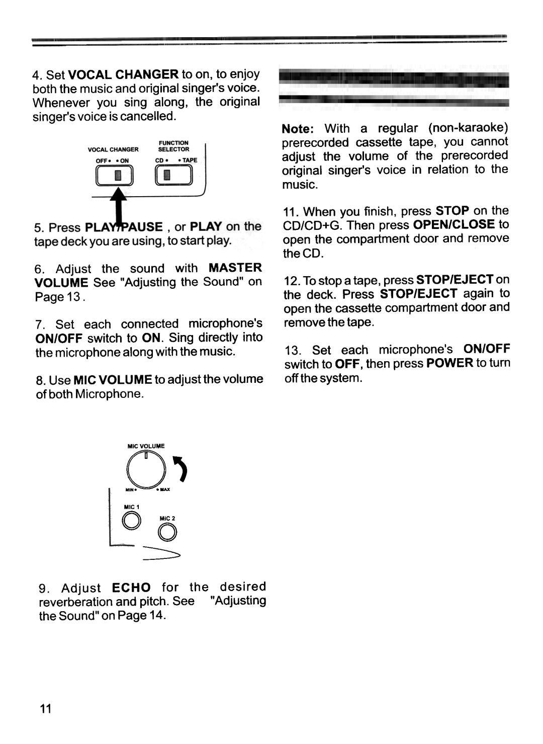 Memorex MKS 3001 manual Page13 