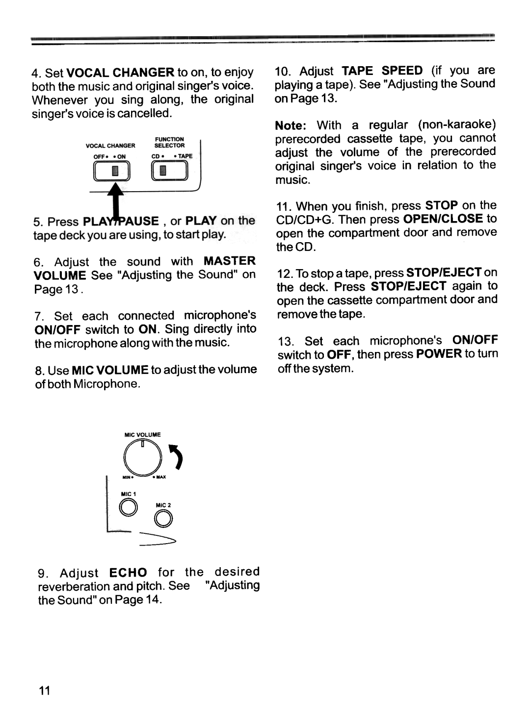 Memorex MKS 3001 manual Page13 