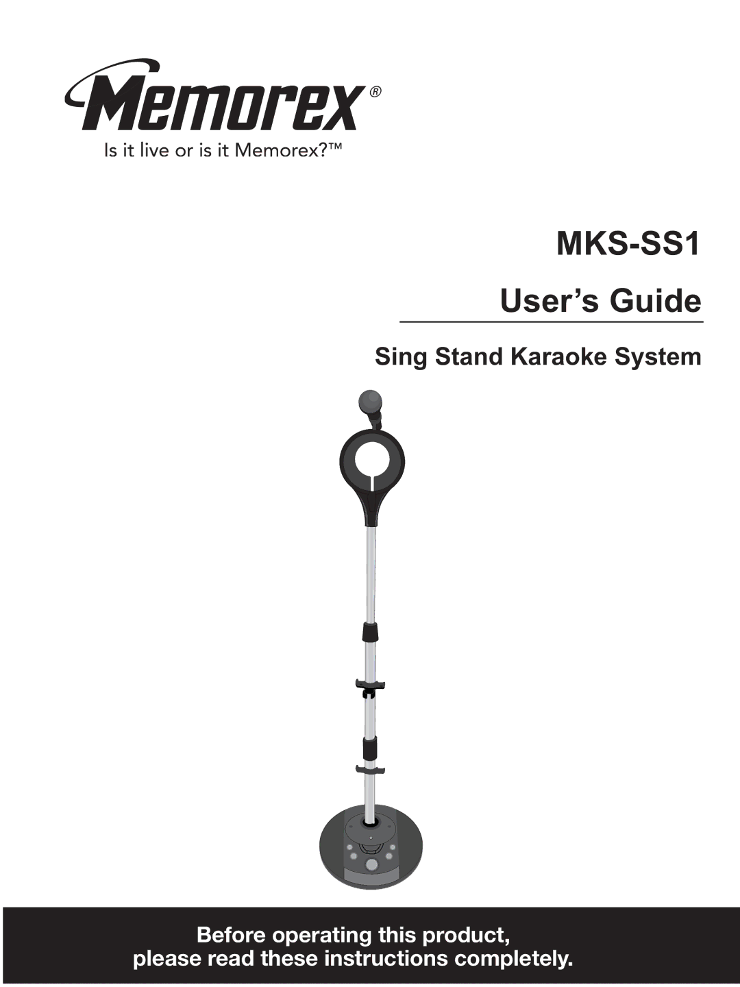 Memorex MKS-SS1 manual 