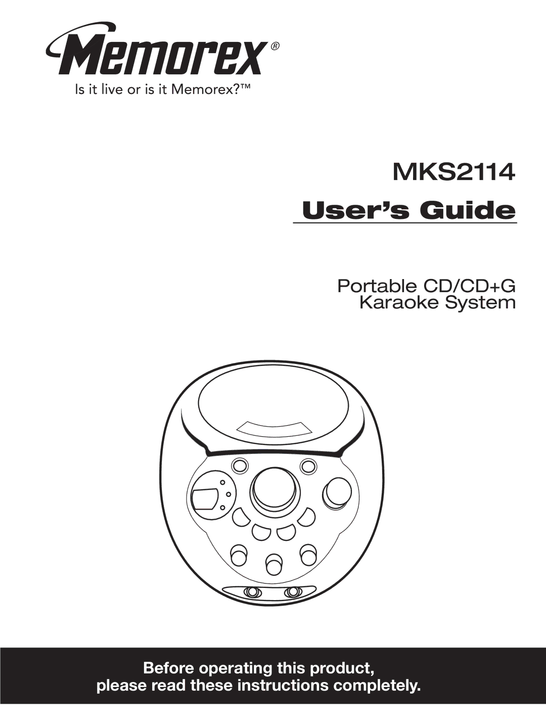 Memorex MKS2114 manual User’s Guide 