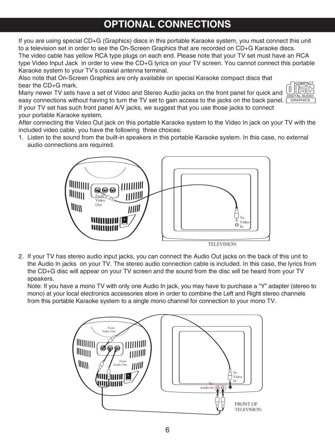 Memorex MKS2114 manual Optional Connections 