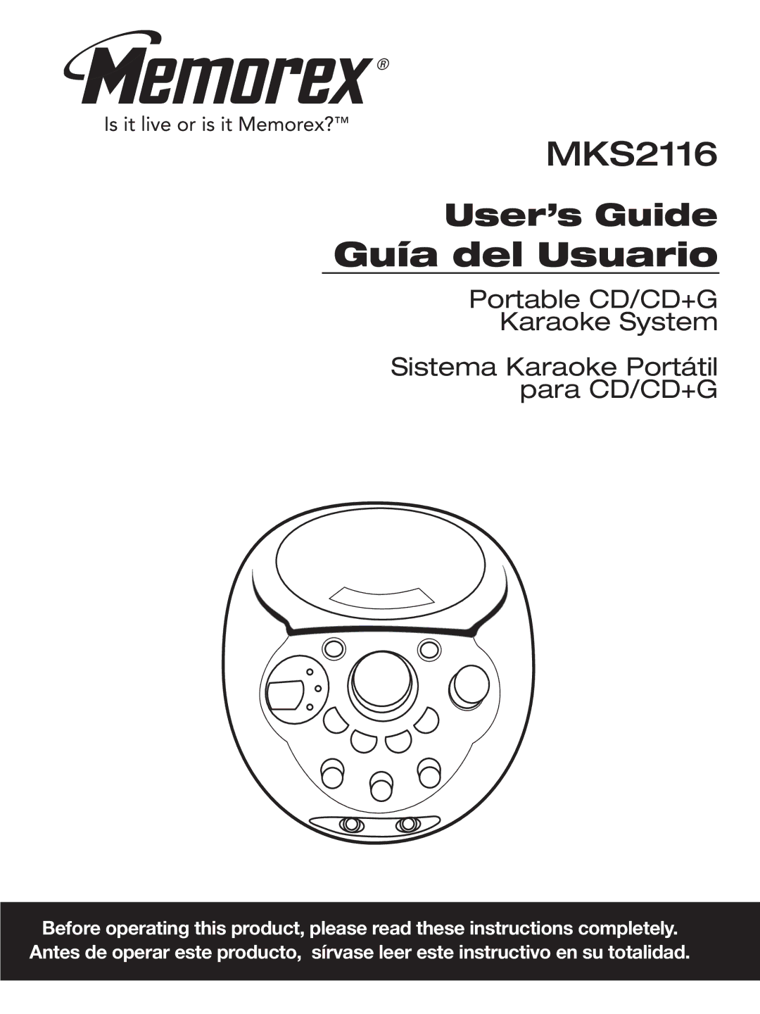 Memorex MKS2116 manual Guía del Usuario 