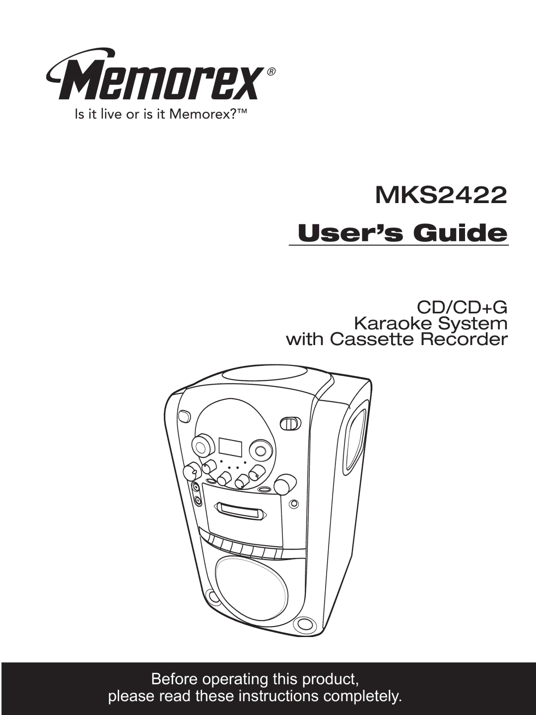 Memorex MKS2422 manual User’s Guide 