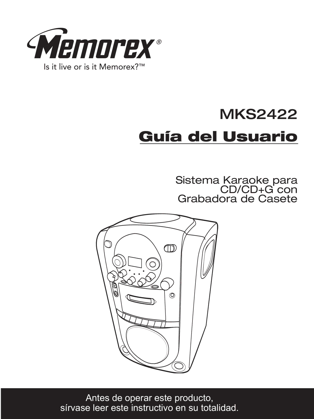 Memorex MKS2422 manual Guía del Usuario 