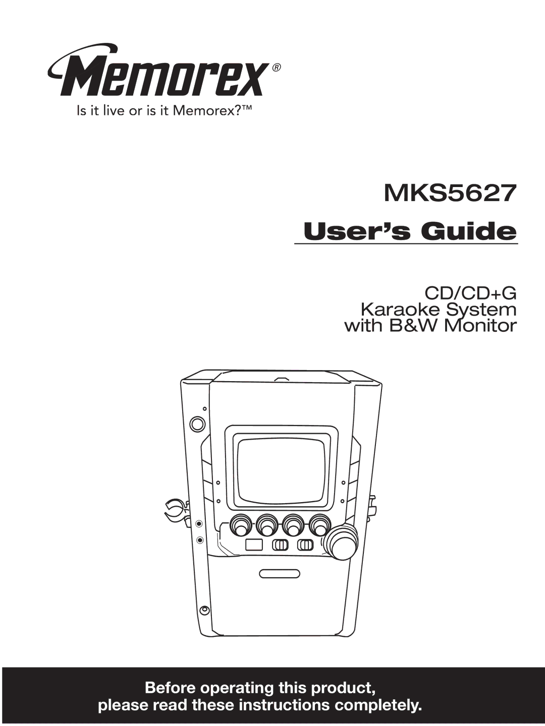 Memorex MKS5627 manual User’s Guide 