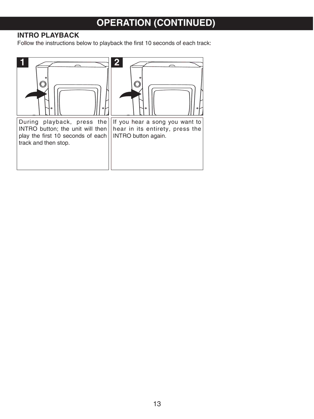 Memorex MKS5627 manual Intro Playback 